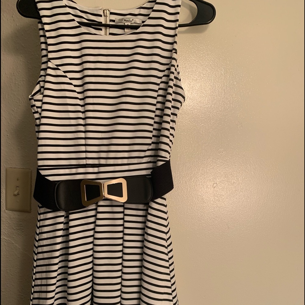Striped sleeveless dress